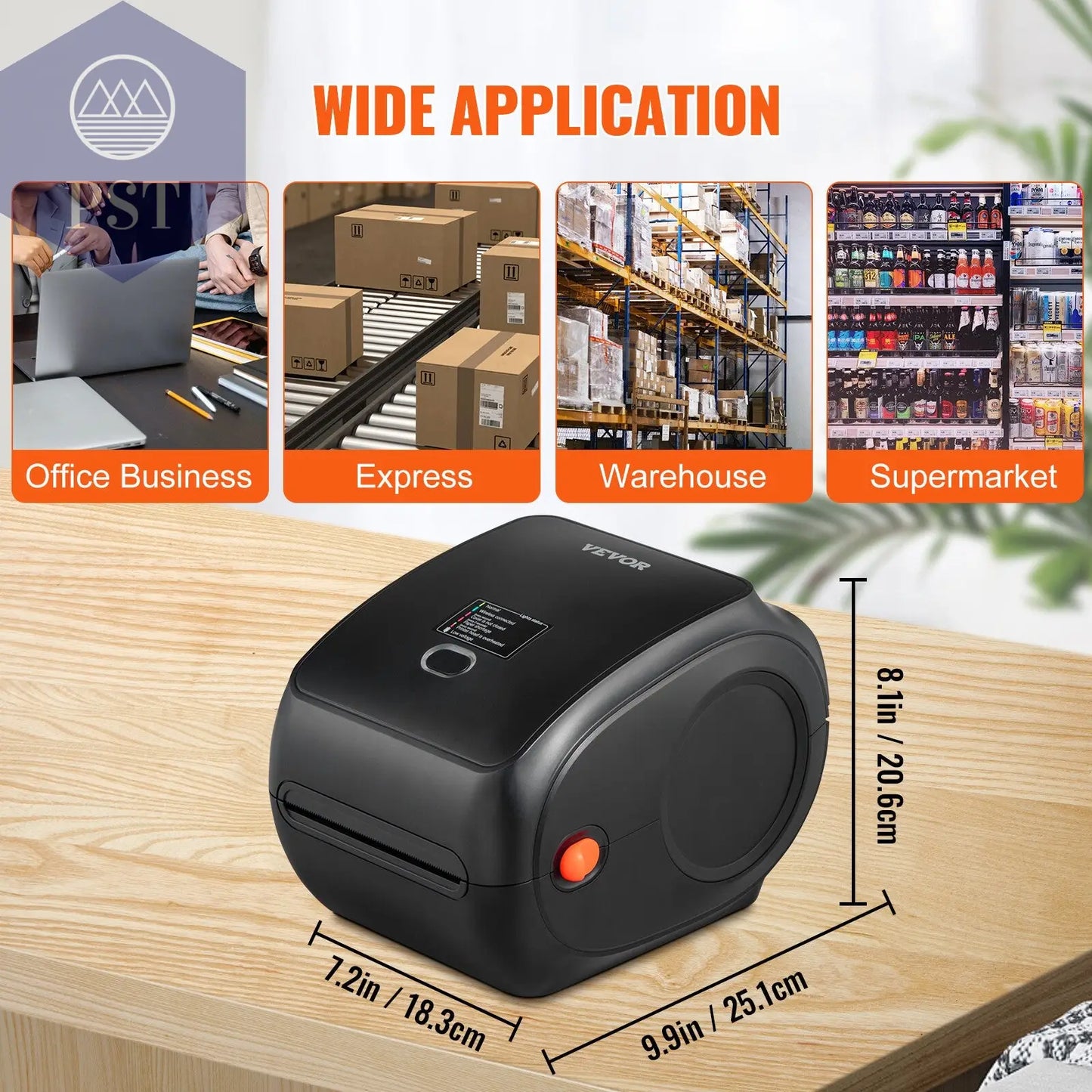 VEVOR Bluetooth/Usb Thermo Etikettendruck PST PS Tradings VEVOR Bluetooth/Usb Thermo Etikettendruck