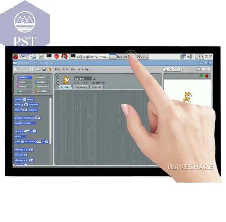 Waveshare 10,1 Zoll kapazitiver Touchscreen-LCD (E), 1024 x 600, HDMI, vollständig laminierter Bildschirm, unterstützt Raspberry Pi, Jetson Nano Electronics PST PS Tradings