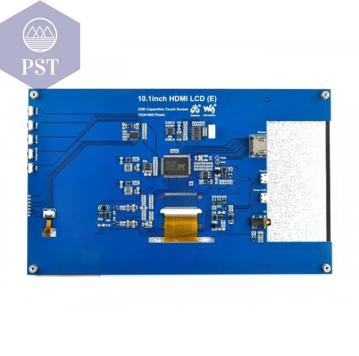 Waveshare 10,1 Zoll kapazitiver Touchscreen-LCD (E), 1024 x 600, HDMI, vollständig laminierter Bildschirm, unterstützt Raspberry Pi, Jetson Nano Electronics PST PS Tradings