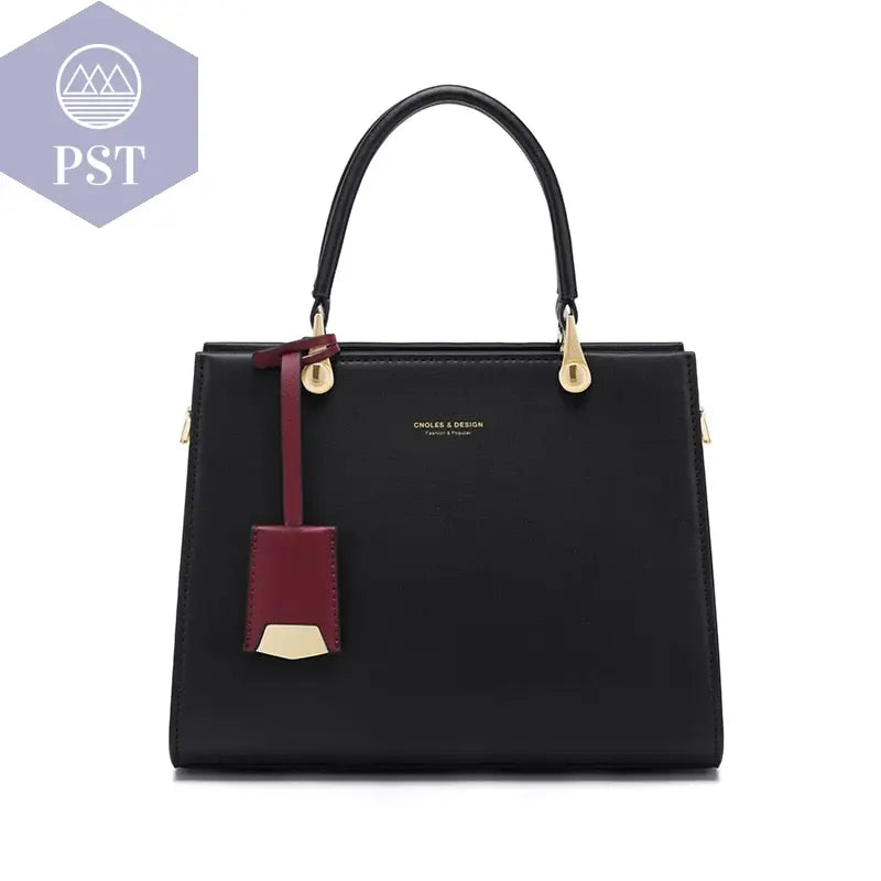 Women's Compact Leather Tote Bag PST PS Tradings