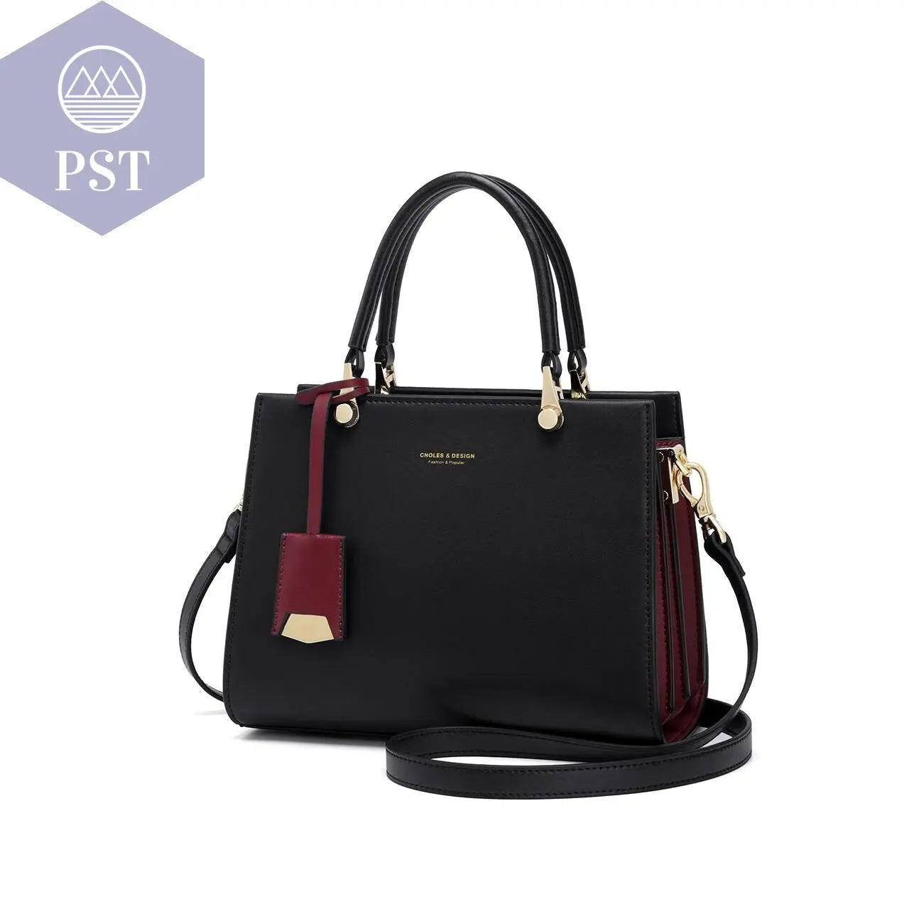 Women's Compact Leather Tote Bag PST PS Tradings