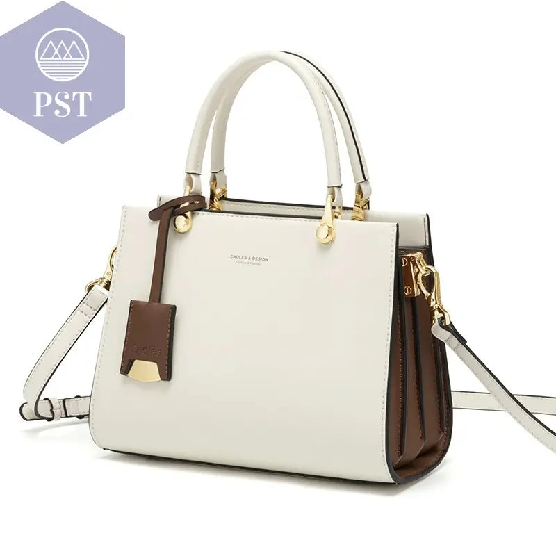 Women's Compact Leather Tote Bag PST PS Tradings