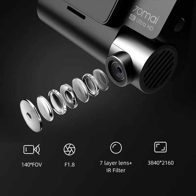Dual Lens 4K Dashcam with Built-in GPS and Parking Monitior       PST PS Tradings