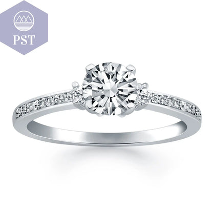 14k White Gold Diamond Accent Engagement Ring PST PS Tradings Ringe PST PS Tradings 7inches PST PS Tradings 14k White Gold Diamond Accent Engagement Ring Ringe