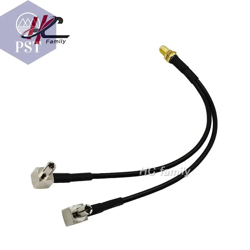 4G LTE Modem cable,sma female to y type TS9 CRC9 angle male connector splitter combiner - PST PS Tradings