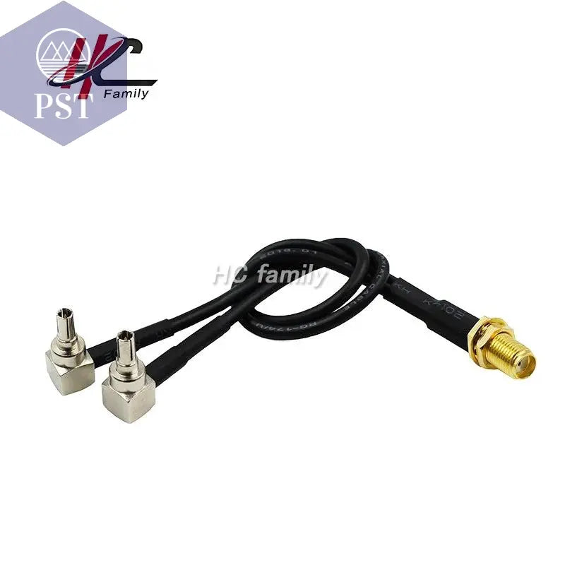 4G LTE Modem cable,sma female to y type TS9 CRC9 angle male connector splitter combiner - PST PS Tradings