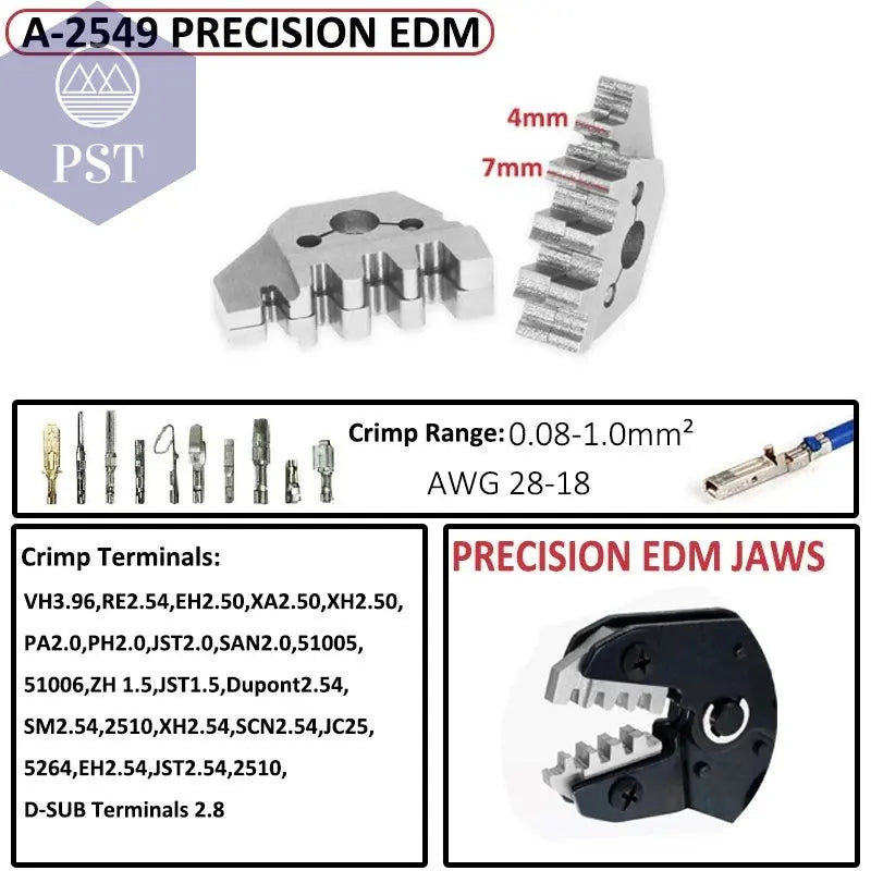 6mm  Crimp Dies Parts Jaws for 7.5Inch Crimp Pliersspacing  Terminals Crimper 02C 58B 2546B 2549 06WF 16WF       PST PS Tradings