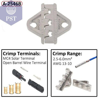 6mm  Crimp Dies Parts Jaws for 7.5Inch Crimp Pliersspacing  Terminals Crimper 02C 58B 2546B 2549 06WF 16WF       PST PS Tradings