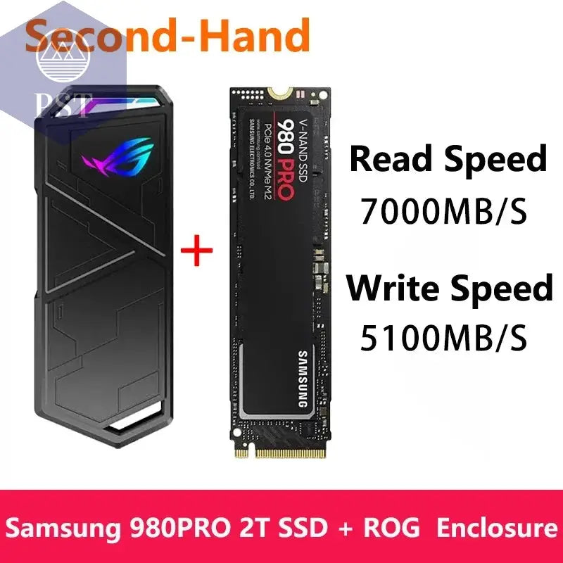 ASUS ROG STRIX ARION M.2 NVMe Gehäuse PST PS Tradings  Used 2T Samsung ASUS ROG STRIX ARION M.2 NVMe Gehäuse