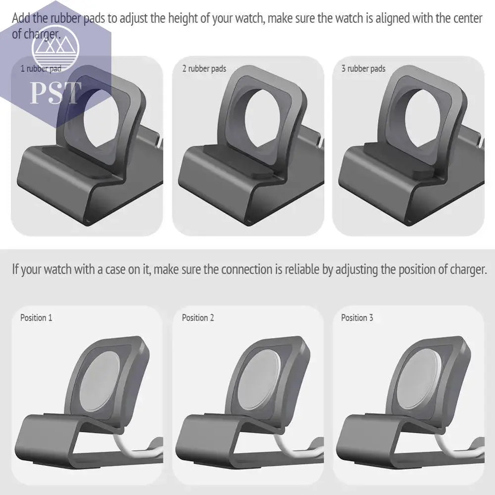 Alu-Ladehalterung Smart-Watch / Ständer mit Ladefunktion / Lade-Dock / Ladestation/ Docking-Station - Smart_Watch Charging Holder Mod.1-10+Ultra_1+2 - PST PS Tradings Cellphones & Telecommunications - Cellphones PST PS Tradings