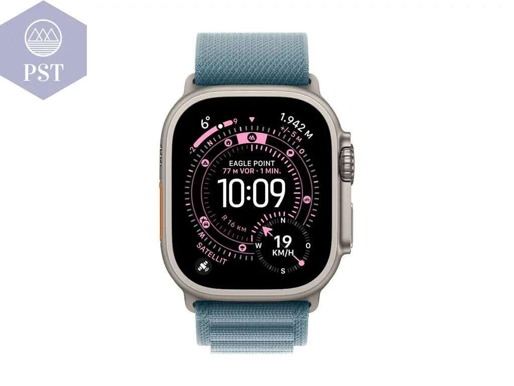 Apple Watch Ultra 3 Titanium Cellular PST PS Tradings Smartwatch S / Natur / Alpine Loop hellblauSmartwatch Apple Watch Ultra 3 Titanium Cellular