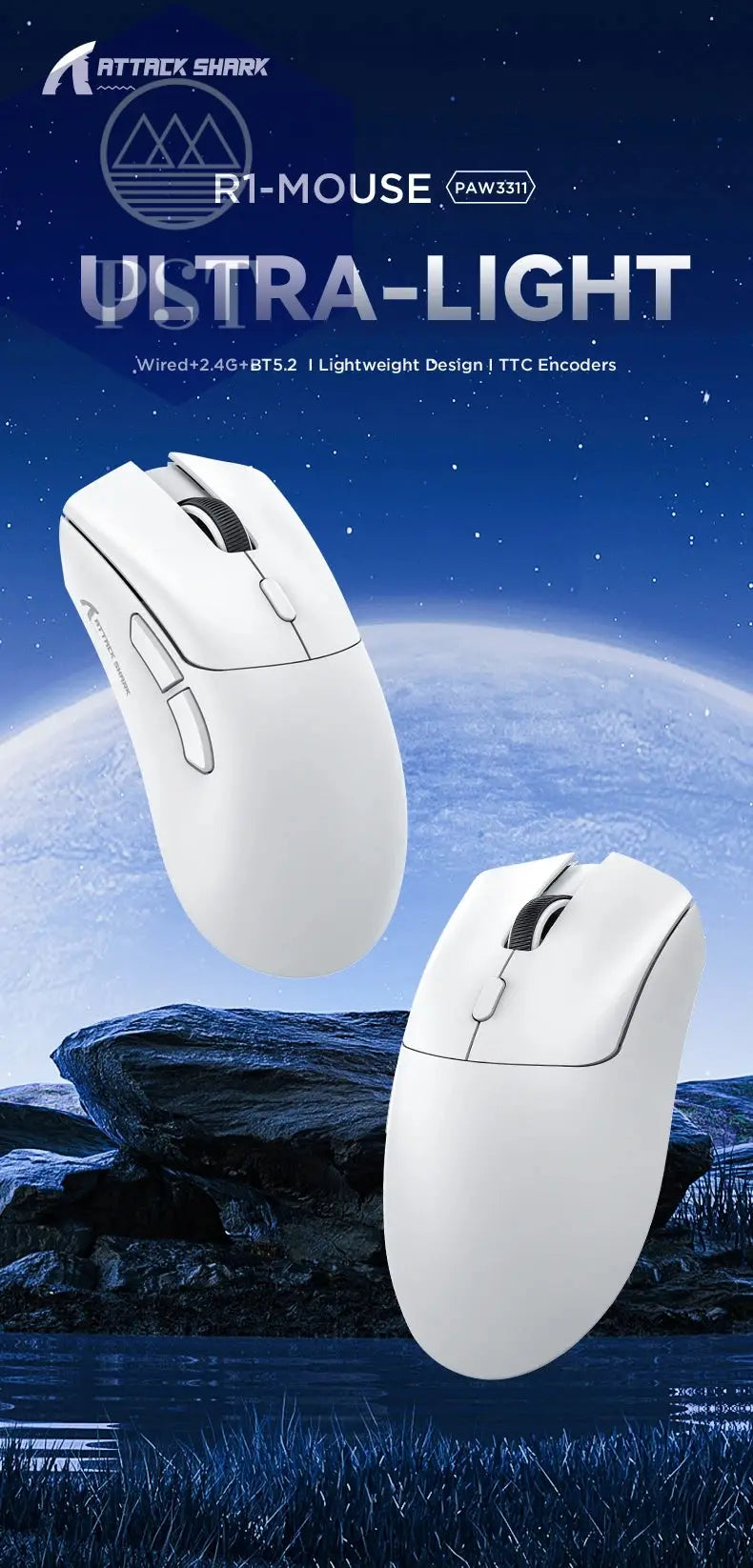 Attack Shark R1 Gaming Maus PST PS Tradings   Attack Shark R1 Gaming Maus