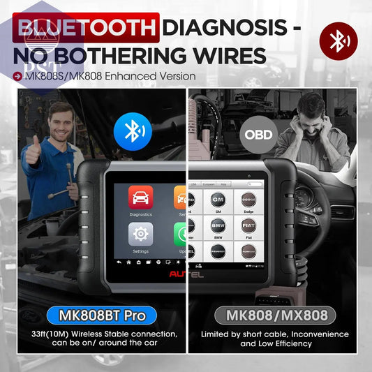 Autel MaxiCOM MK808BT Pro OBD2 Scanner Car Diagnostic Tools Code Reader With Active Test, All System Diagnosis, 28+Services - PST PS Tradings
