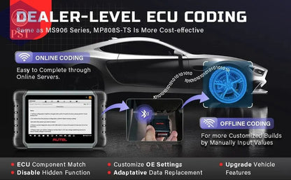 Autel MaxiPRO MP808S-TS Car Diagnostic Tools Online ECU Coding TPMS Automotive Scanner Active Test Scan Tool PK MP808BT PRO - PST PS Tradings