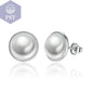 BAMOER Fashion 925 Sterling Silver Elegant Beauty, Round White Shell Pearl Stud Earrings Women Engagement Jewelry Brincos PAS489 - Property & Safety Tradings