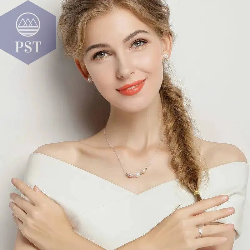 BAMOER Fashion 925 Sterling Silver Elegant Beauty, Round White Shell Pearl Stud Earrings Women Engagement Jewelry Brincos PAS489 - Property & Safety Tradings
