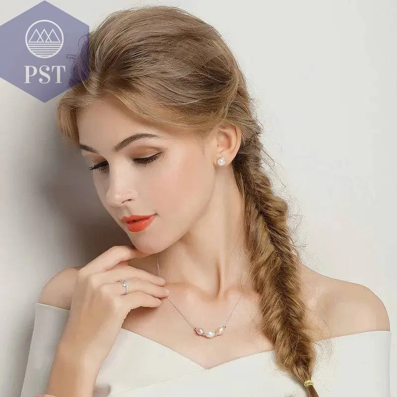 BAMOER Fashion 925 Sterling Silver Elegant Beauty, Round White Shell Pearl Stud Earrings Women Engagement Jewelry Brincos PAS489 - Property & Safety Tradings