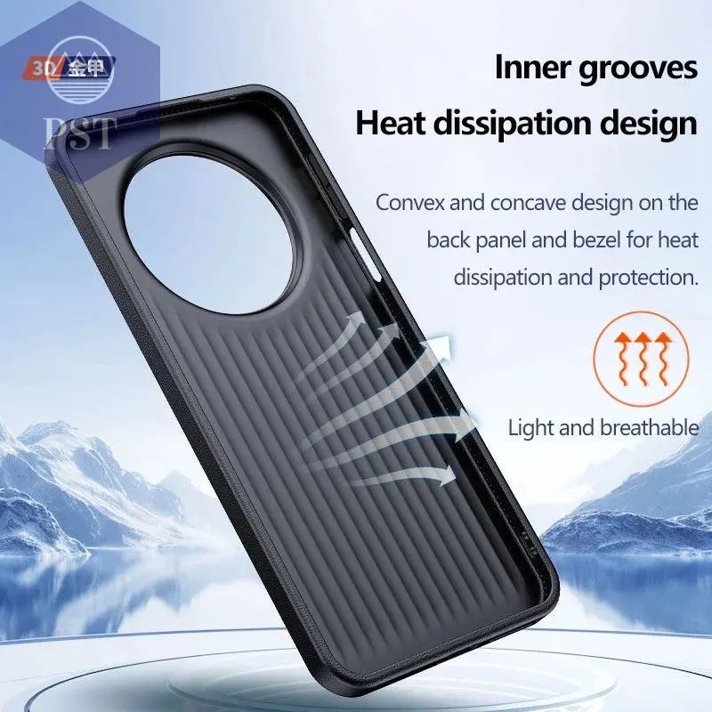 Case for OnePlus 13 Luxury Leather Pattern Metal Camera Lens Protection Shockproof Bumper Phone Back Cover - PST PS Tradings