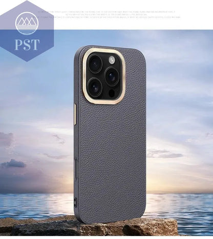 Case for OnePlus 13 Luxury Leather Pattern Metal Camera Lens Protection Shockproof Bumper Phone Back Cover - PST PS Tradings