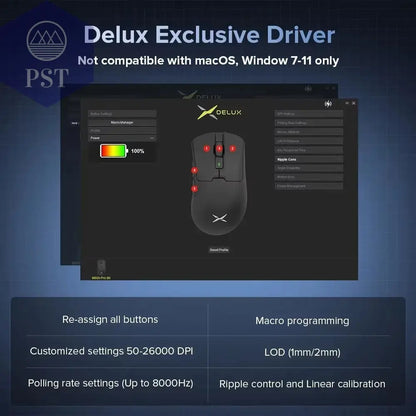 Delux M900Pro Ergonomische Kabellose Gaming-Maus 8K PAW3395 Magnetische Rgb-Ladestation Wiederaufladbare Kabelgebundene Mäuse Für PC Mit Großer Hand PST PS Tradings  PST PS Tradings  PST PS Tradings Delux M900Pro Ergonomische Kabellose Gaming-Maus 8K PAW3395 Magnetische Rgb-Ladestation Wiederaufladbare Kabelgebundene Mäuse Für PC Mit Großer Hand