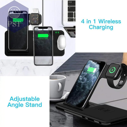 Foldable Fast Wireless Charger Stand For Phone and Watch       PST PS Tradings