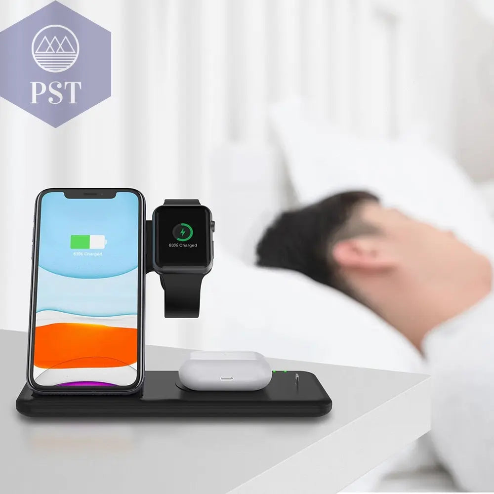 Foldable Fast Wireless Charger Stand For Phone and Watch       PST PS Tradings