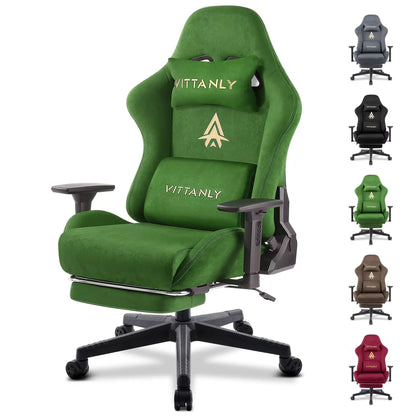 Gaming Stuhl Atmungsaktive Faux Wildleder Büro Stuhl Mit Fußstütze Stuhl Kopfstütze Ergonomischer Spiele Computer Stuhl Office Chair PS Tradings