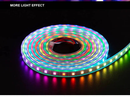 WS2813 Led Strip Light Dual Signal Individually Addressable 1m 4m 5m 30 60 100 144 LEDs WS2812B Updated Black White PCB DC5V       PST PS Tradings