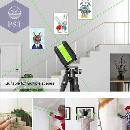 Huepar 2 Lines Laser Level Self Levelling ( 4 degrees) Green Red Beam Laser Horizontal & Vertical Cross-Line with Magnetic Base       PST PS Tradings