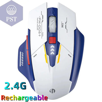 Inphic F9 Mecha Edition: Kabellose Silent Maus PST PS Tradings  WHITE Inphic F9 Mecha Edition: Kabellose Silent Maus