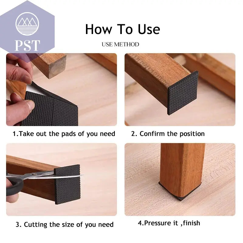 KAK 1-24PCS Self Adhesive Möbel Bein Füße Teppich Filz Pads Anti Slip Matte Stoßstange Dämpfer Für Stuhl tabelle Protector Hardware  Möbel     PST PS Tradings