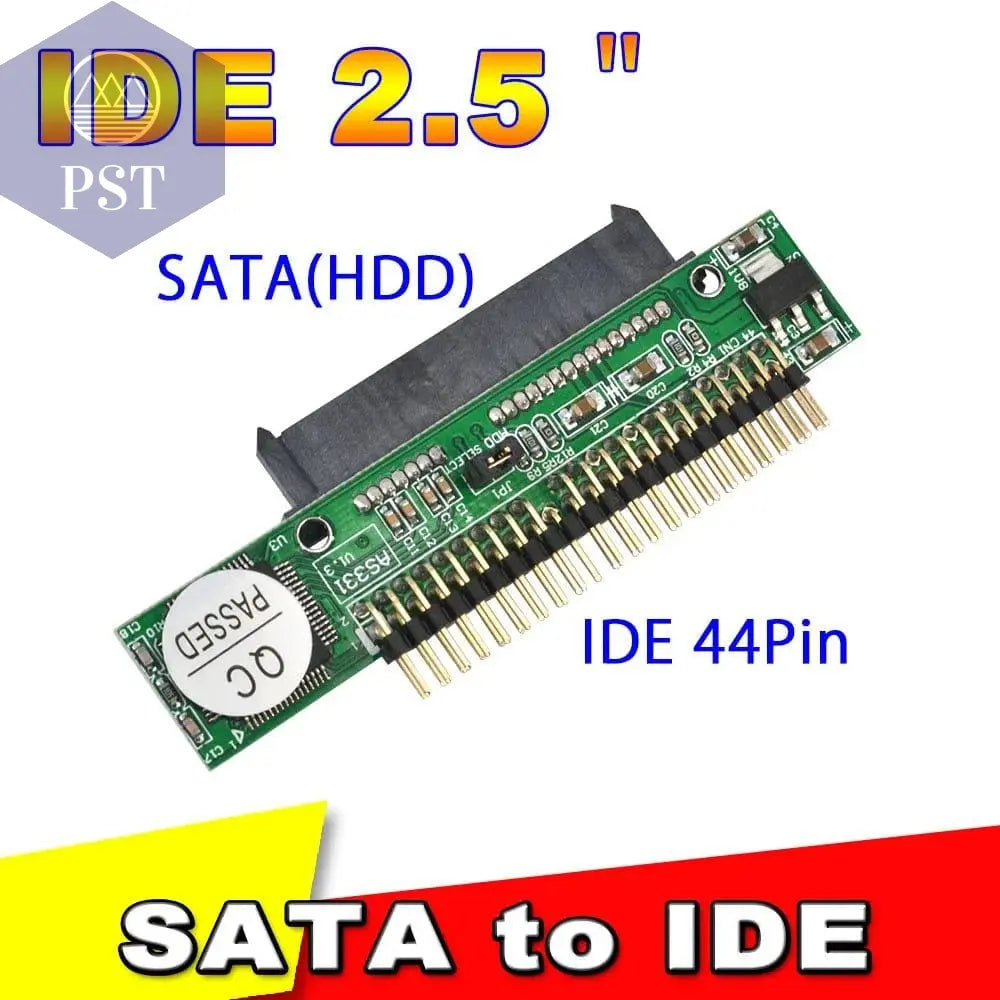 Kebidu Sata to IDE 2.5 Sata Female to 2.5 inch IDE Male 44 pin port 1.5Gbs Support  ATA 133 100 HDD CD DVD Adapter       PST PS Tradings