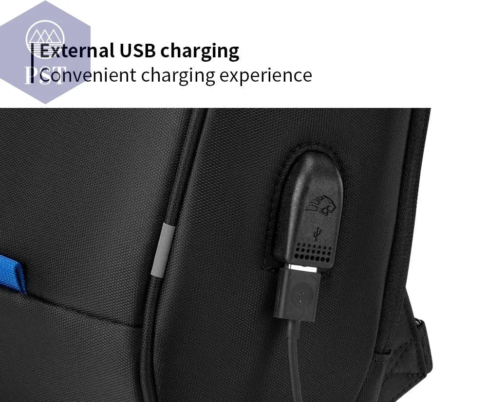 Kingsons/Vgoal Anti-theft Waterproof Single Shoulder Backpack For Men Laptop 14/13.3 inch W/ USB Charging Port&TSA Customs Lock - PST PS Tradings