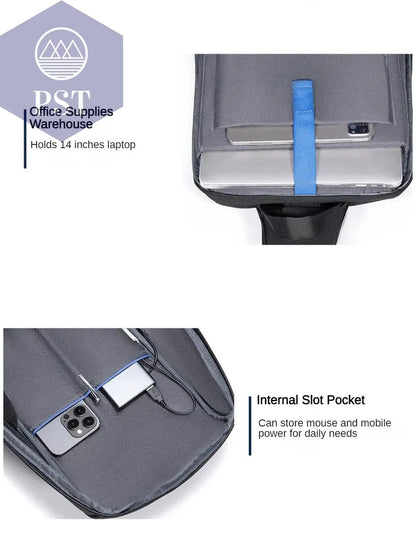 Kingsons/Vgoal Anti-theft Waterproof Single Shoulder Backpack For Men Laptop 14/13.3 inch W/ USB Charging Port&TSA Customs Lock - PST PS Tradings