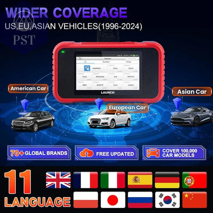 LAUNCH X431 CRP129E / CRP129E V2.0 Car OBD2 Diagnostic Tools ENG ABS SRS AT Oil SAS EPB TPMS DPF Reset Auto Scanner Free Update - PST PS Tradings