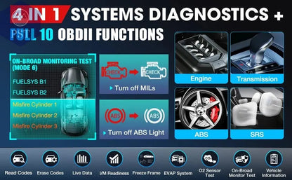 LAUNCH X431 CRP129E / CRP129E V2.0 Car OBD2 Diagnostic Tools ENG ABS SRS AT Oil SAS EPB TPMS DPF Reset Auto Scanner Free Update - PST PS Tradings