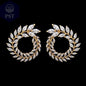 LXOEN Marquise Cut Flower Zirconia Crystal Long Drop Earrings for Women Shiny Leaf CZ Stone Bridal Wedding Jewelry - PST PS Tradings