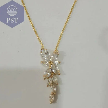 LXOEN Marquise Cut Flower Zirconia Crystal Long Drop Earrings for Women Shiny Leaf CZ Stone Bridal Wedding Jewelry       PST PS Tradings