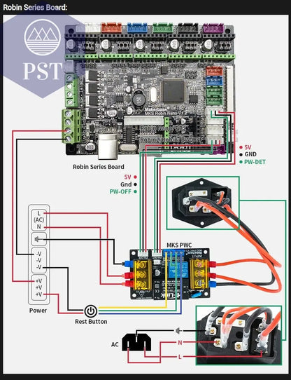 Makerbase MKS PWC Power Monitoring auto power off Continued to Play Module  automatically put off power detect 3D printer parts       PST PS Tradings