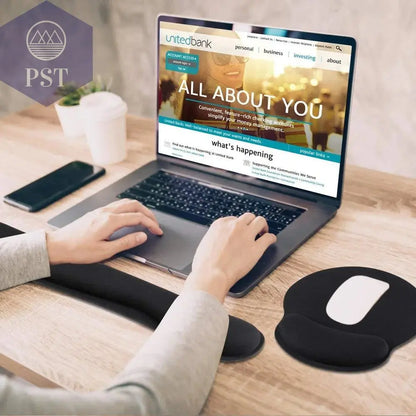 New Wrist Rest Mouse Pad Memory Foam Superfine Fibre Wrist Rest Pad Ergonomic Mousepad for Typist Office Gaming PC Laptop - PST PS Tradings