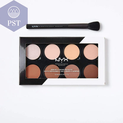 NYX Professional Makeup Highlight & Contour Pro Palette, Puder Konturen Kit, 8 Verblendbare Matte Und Perlmutttöne PST PS Tradings  PST PS Tradings Palette-Set-Und-Contour-Pro-Palette-Pro-Konturpins PST PS Tradings NYX Professional Makeup Highlight & Contour Pro Palette, Puder Konturen Kit, 8 Verblendbare Matte Und Perlmutttöne
