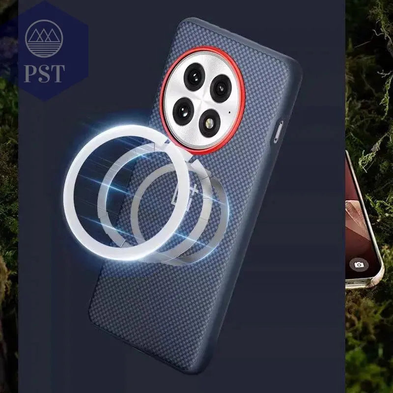 Original Case For OnePlus 13 Case Carbon Bumper Sandstone Black Wood Karbon Mag Charger Cover Phone Case For One Plus 13 - Property & Safety Tradings