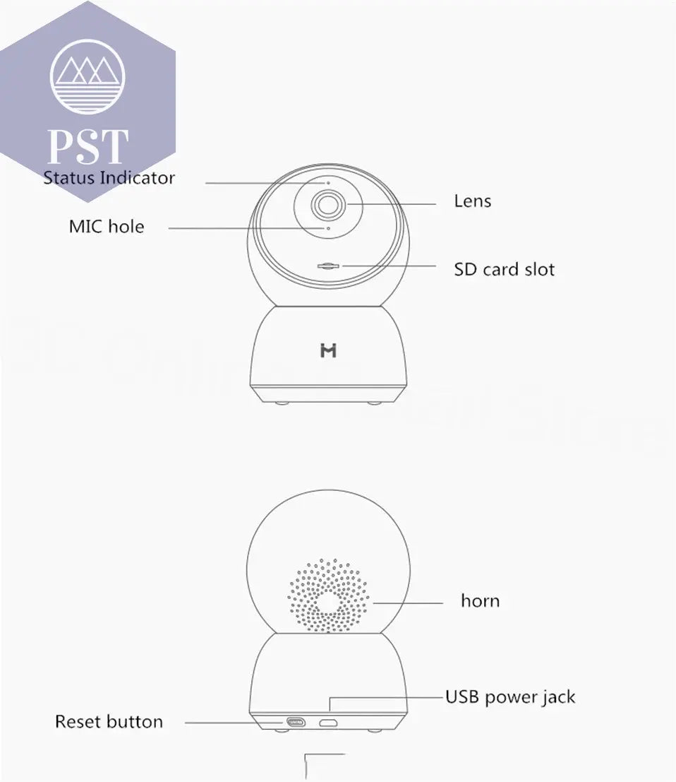 Original Smart Camera 2K 1296P HD 360 Angle WiFi Night Vision Webcam Video IP Camera Baby Security Monitor for Xiaomi Mihome APP       PST PS Tradings