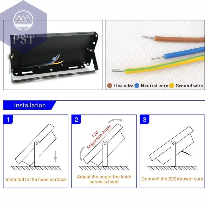 Outdoor Waterproof Bright Spotlight       PST PS Tradings