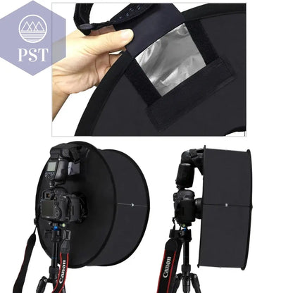 PULUZ 45cm Ring Softbox Speedlight Round Style Flash Light  Photography Shoot Soft box Foldable Soft Flash Light Diffuser       PST PS Tradings