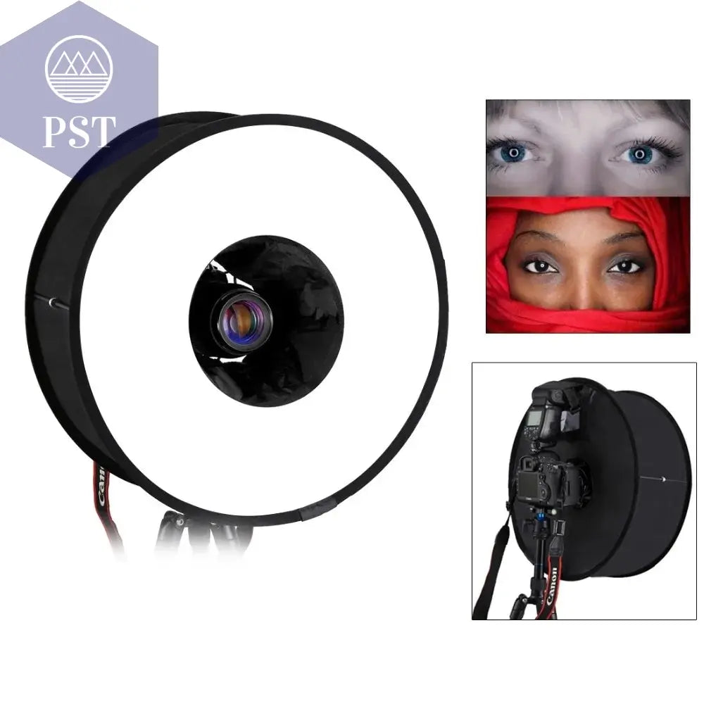 PULUZ 45cm Ring Softbox Speedlight Round Style Flash Light  Photography Shoot Soft box Foldable Soft Flash Light Diffuser       PST PS Tradings