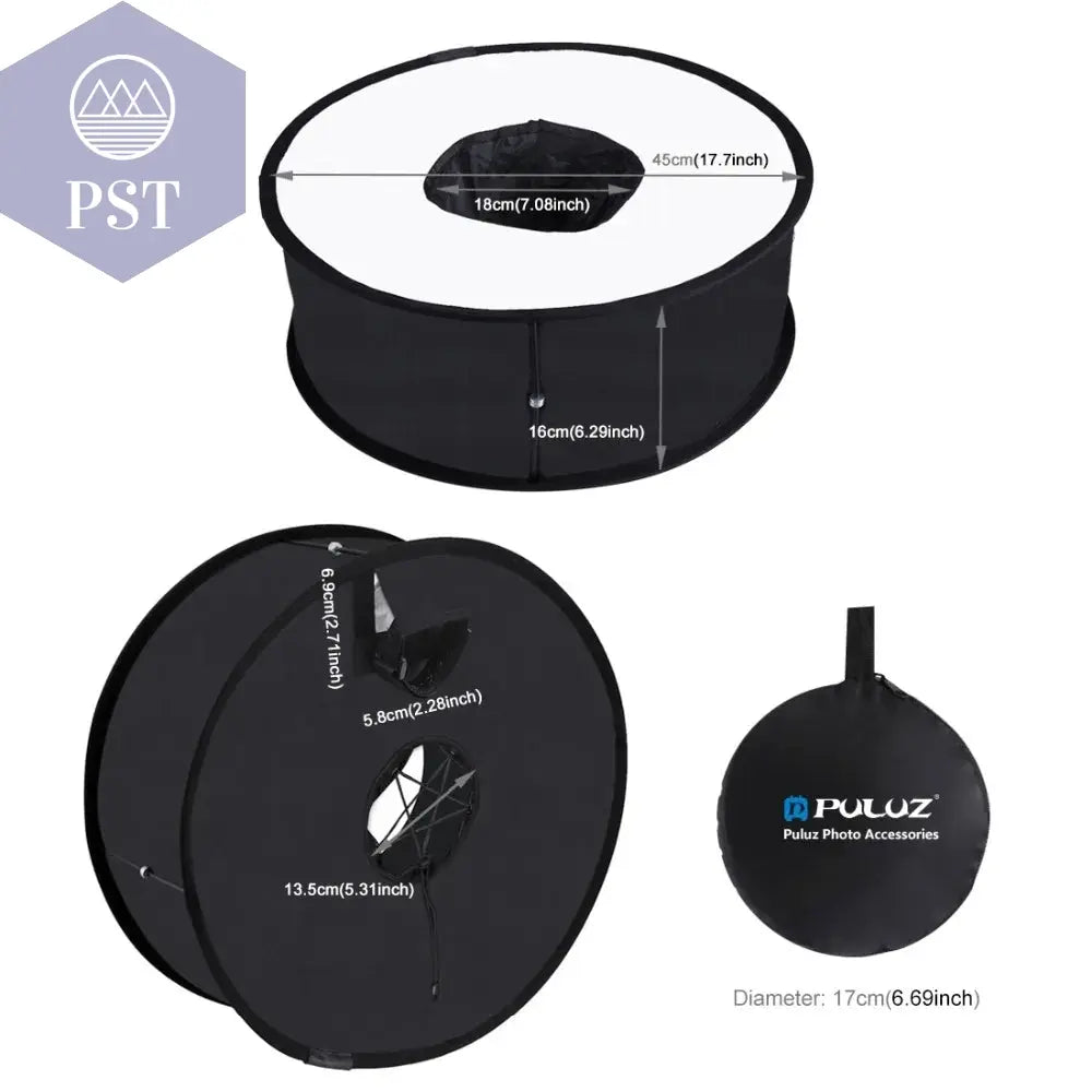 PULUZ 45cm Ring Softbox Speedlight Round Style Flash Light  Photography Shoot Soft box Foldable Soft Flash Light Diffuser       PST PS Tradings