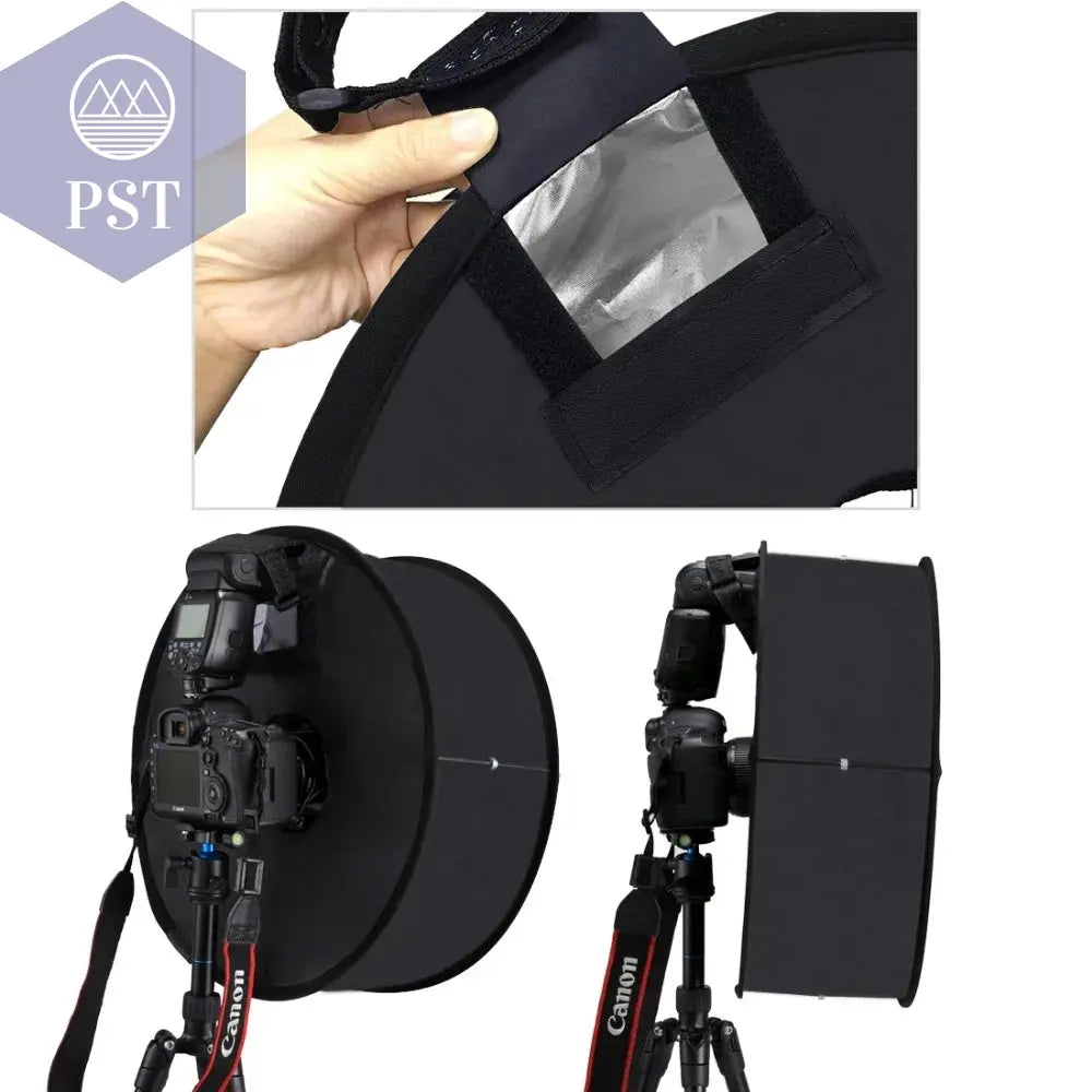 PULUZ 45cm Ring Softbox Speedlight Round Style Flash Light  Photography Shoot Soft box Foldable Soft Flash Light Diffuser       PST PS Tradings