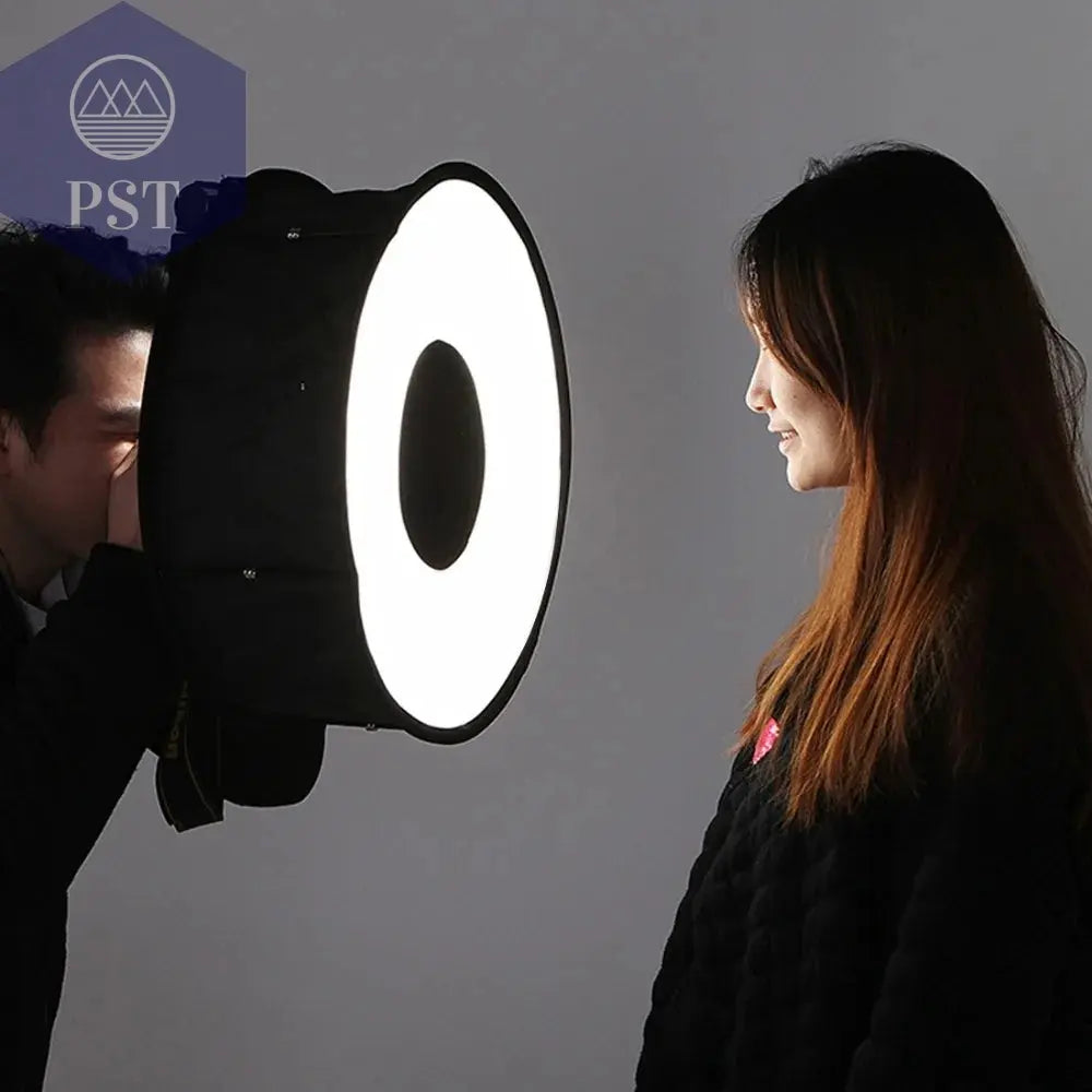PULUZ 45cm Ring Softbox Speedlight Round Style Flash Light  Photography Shoot Soft box Foldable Soft Flash Light Diffuser       PST PS Tradings