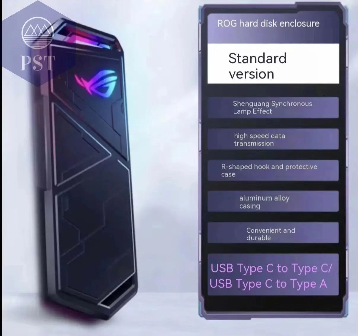 ROG Strix Arion 20Gbps SSD Gehäuse PST PS Tradings  Standard Edition / CHINA ROG Strix Arion 20Gbps SSD Gehäuse